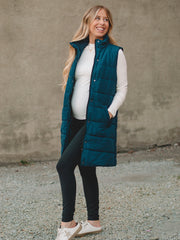 Darcie Navy Long Vest