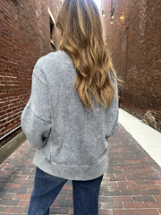 Candy Denim Blue Long Sleeve Top