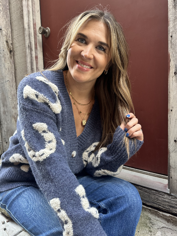 Mandy Midnight Oat Long Sleeve Cardigan