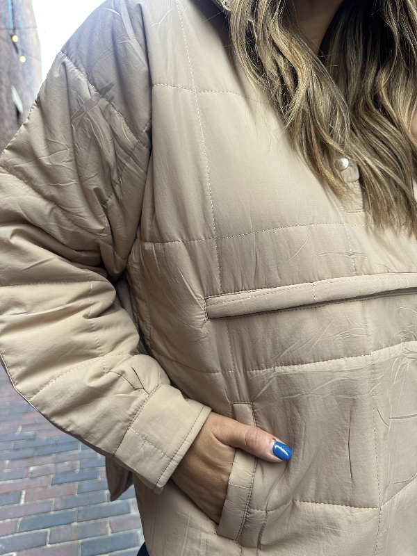 Peyton Beige Puffer Jacket