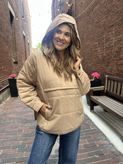 Peyton Beige Puffer Jacket