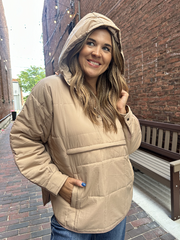 Peyton Beige Puffer Jacket