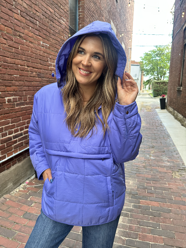 Peyton Purple Puffer Jacket