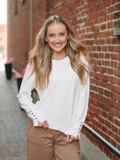 Baily Cream Long Sleeve Sweater