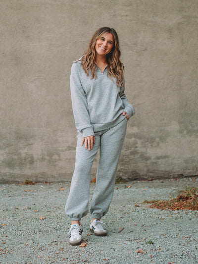Nicole Heather Grey 2PC Jogger Set