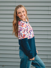 Stacia Autumn Purple Long Sleeve Pullover