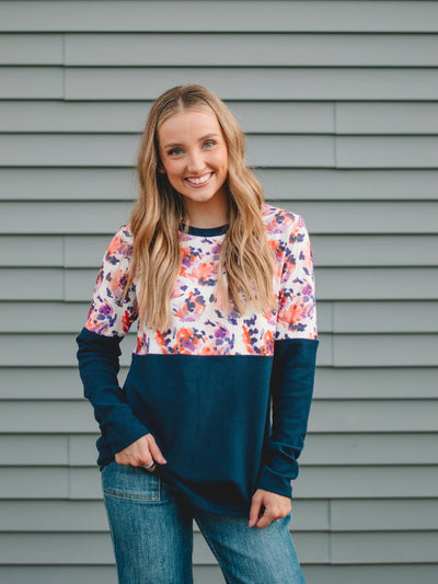 Stacia Autumn Purple Long Sleeve Pullover