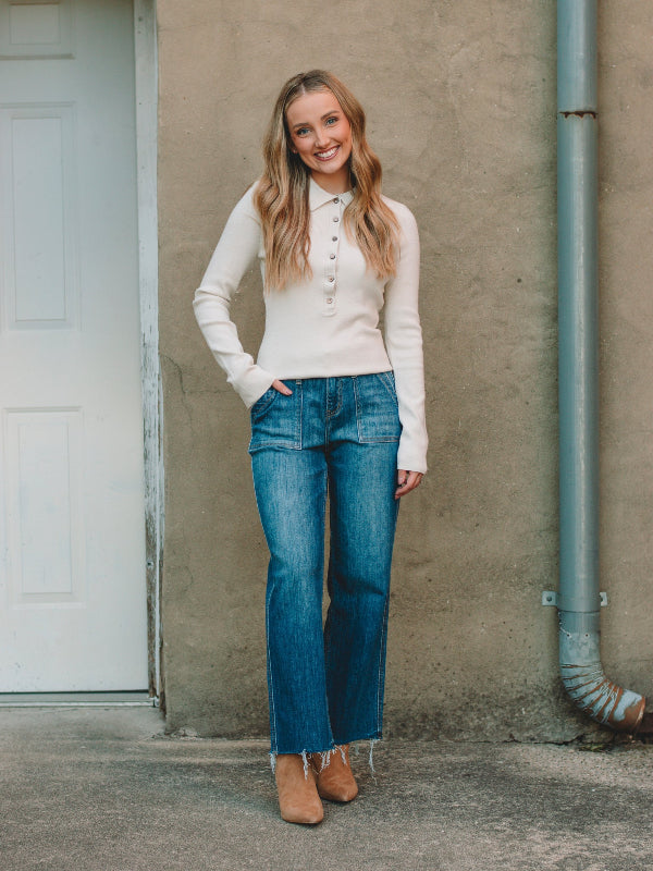 Pamela Bone Long Sleeve Sweater