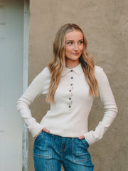 Pamela Bone Long Sleeve Sweater