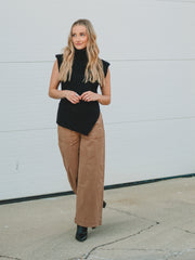 Holly Black High Neck Sweater Vest
