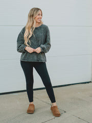 Hailee Black Star Long Sleeve Sweatshirt