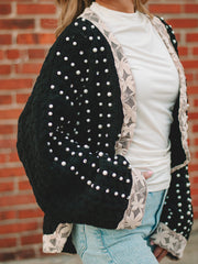 Kira Black Long Sleeve Cardigan