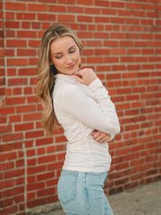Sally Cream Long Sleeve Top