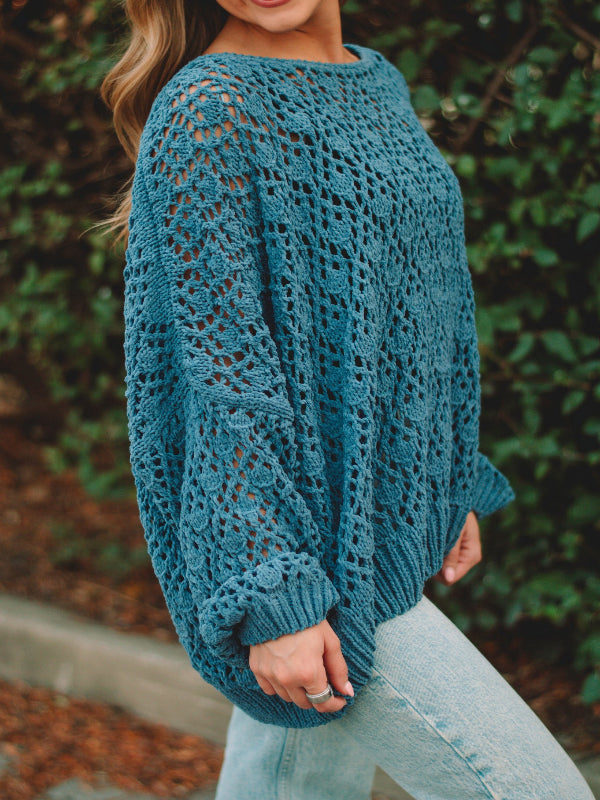 Rebecca Denim Crochet Sweater
