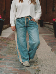 Natalie Mineral Wash Drawstring Jean