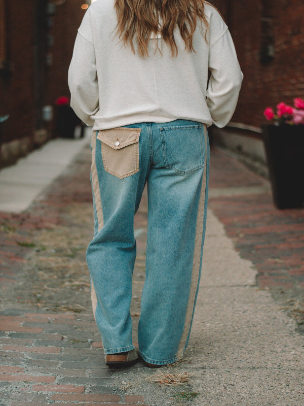 Natalie Mineral Wash Drawstring Jean