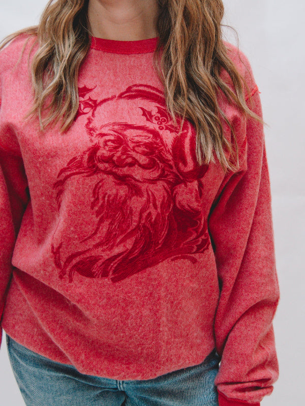 Red Inside Out Santa Graphic Sweatshirt