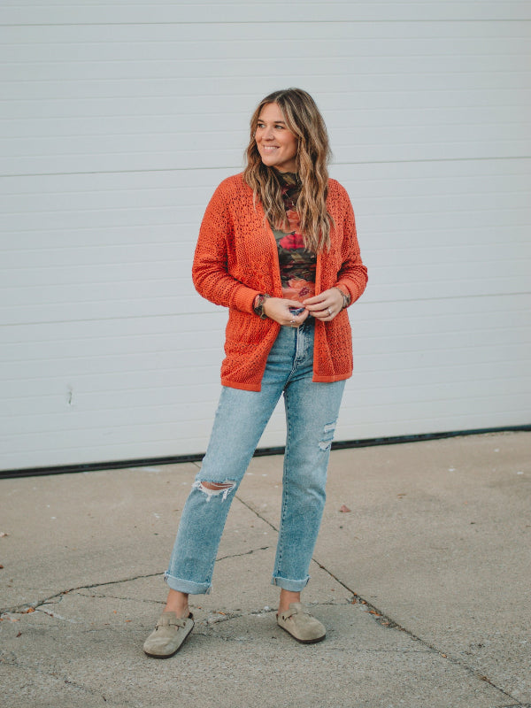 Olivia Multicolor Floral Sheer Long Sleeve Top