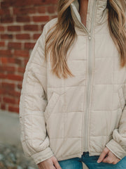Braelynn Khaki Quilted Jacket