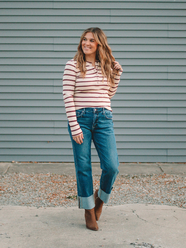 Charlotte Cream Long Sleeve Top