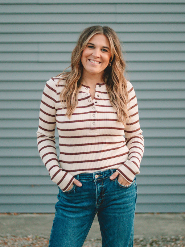 Charlotte Cream Long Sleeve Top