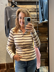 Charlotte Cream Long Sleeve Top