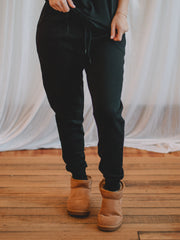 Becky Black Relaxed Fit Joggers