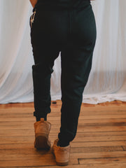 Becky Black Relaxed Fit Joggers