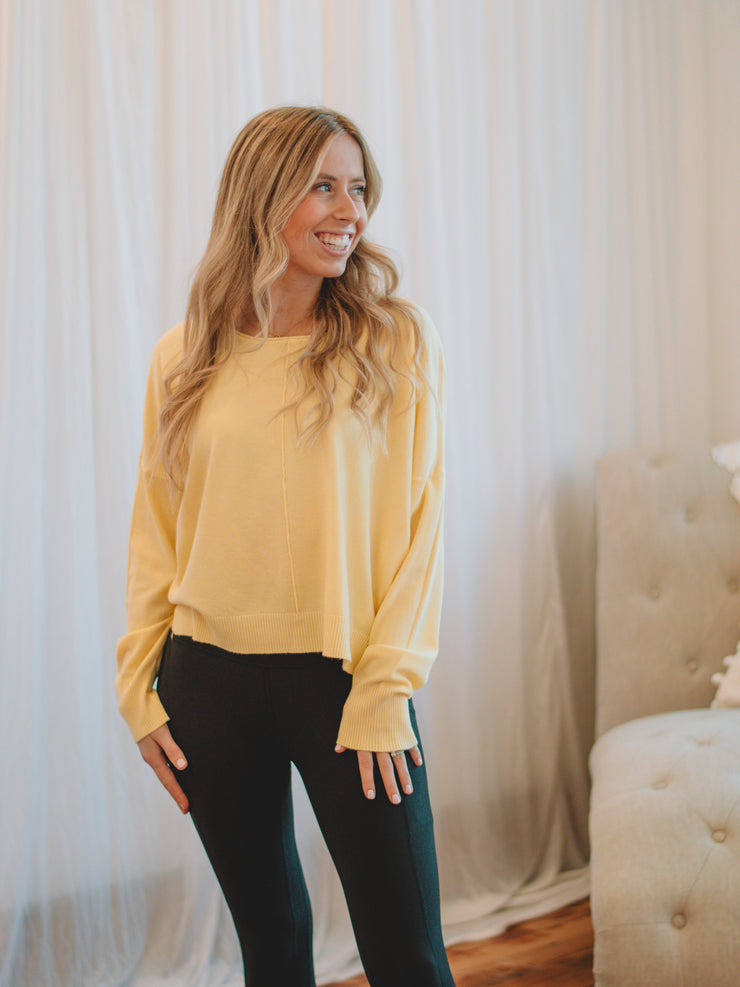 Holly Heather Canary Long Sleeve Sweater