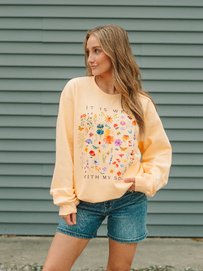 Yellow It Is Well With My Soul Sweatshirt