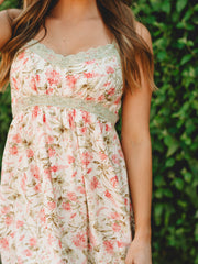 Stacey Ivory Floral Midi Dress