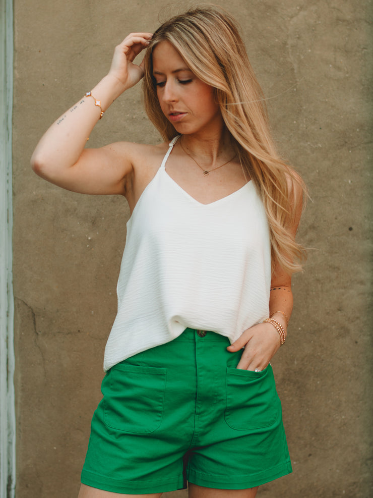 Zara Off White Adjustable Cami