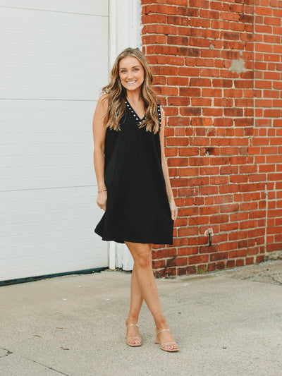 Valeria Black Sleeveless Mini Dress