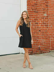 Valeria Black Sleeveless Mini Dress