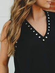 Valeria Black Sleeveless Mini Dress