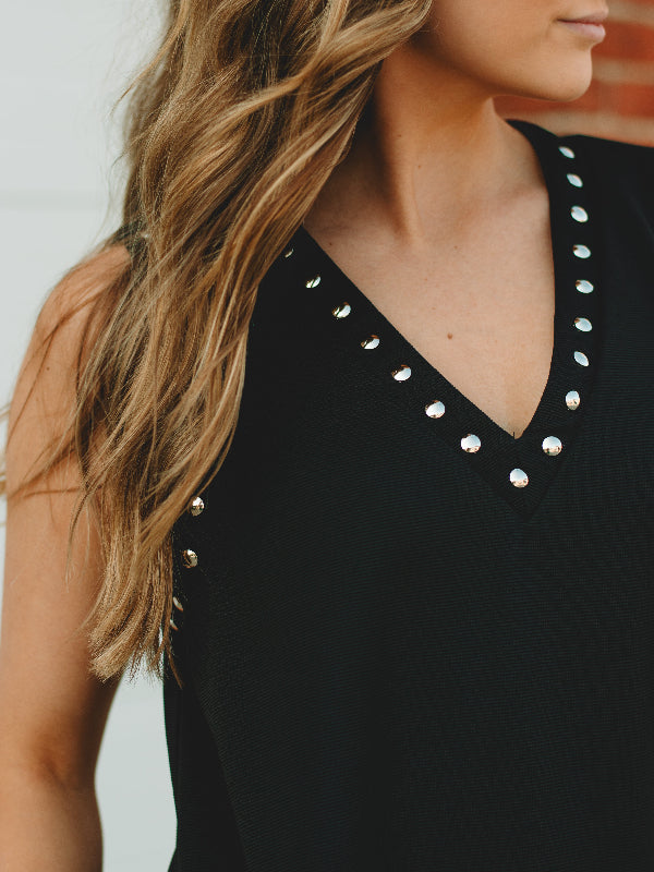 Valeria Black Sleeveless Mini Dress