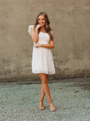 Danielle White Polka Dot Mini Dress