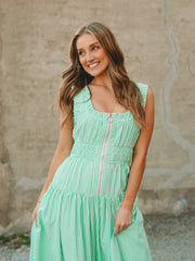 Katie Green Strip Midi Dress