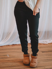 Lucy Black Fleece Joggers