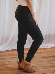 Lucy Black Fleece Joggers