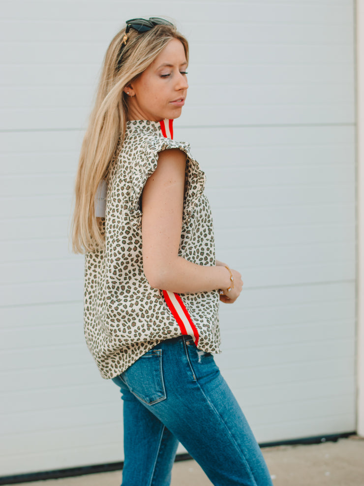 Tammy Brown Animal Print Short Sleeve Top