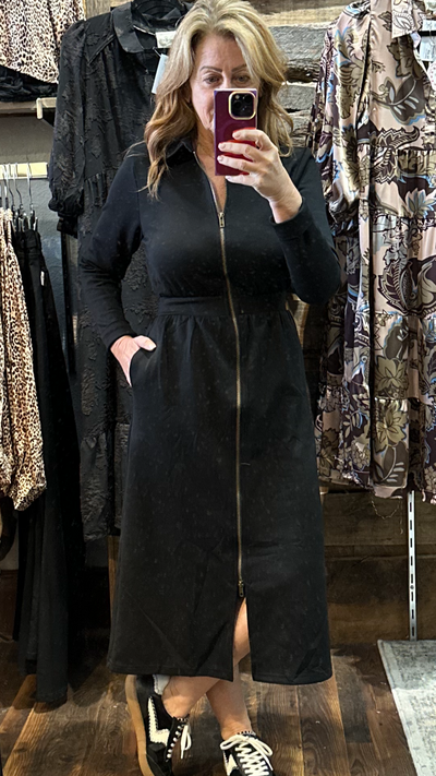 Bethany Black Midi Dress