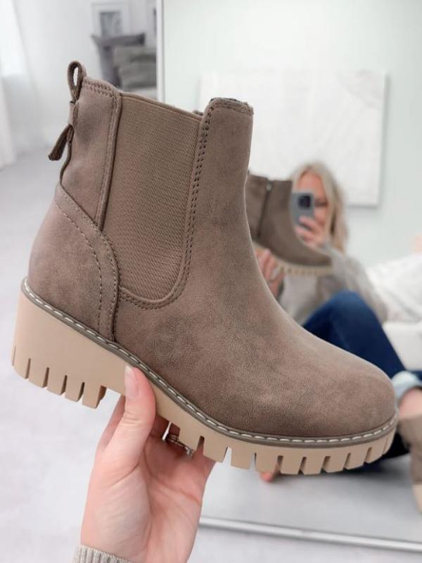 Pasadena Taupe Bootie