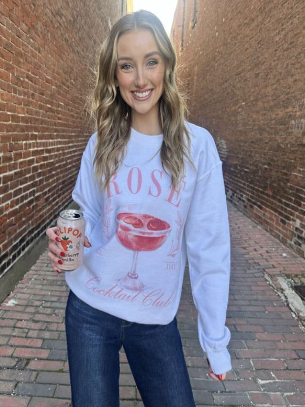 White Rose All Day Cocktail Sweatshirt