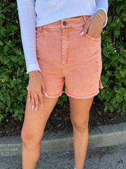 Katie Ginger Washed Style Shorts
