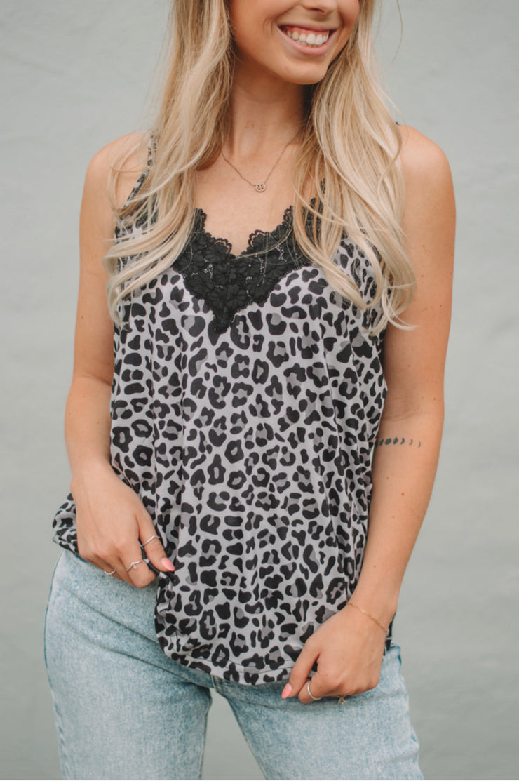 Shelly Black Leopard Cami