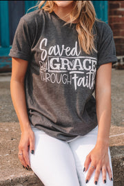 Dk Heather Grey Saved By Grace Through Faith