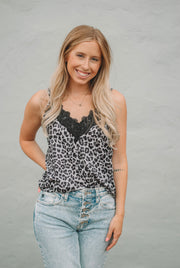 Shelly Black Leopard Cami