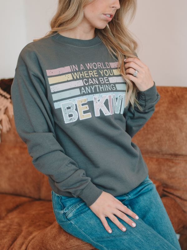 Grey Be Kind Long sleeve Sweatshirt