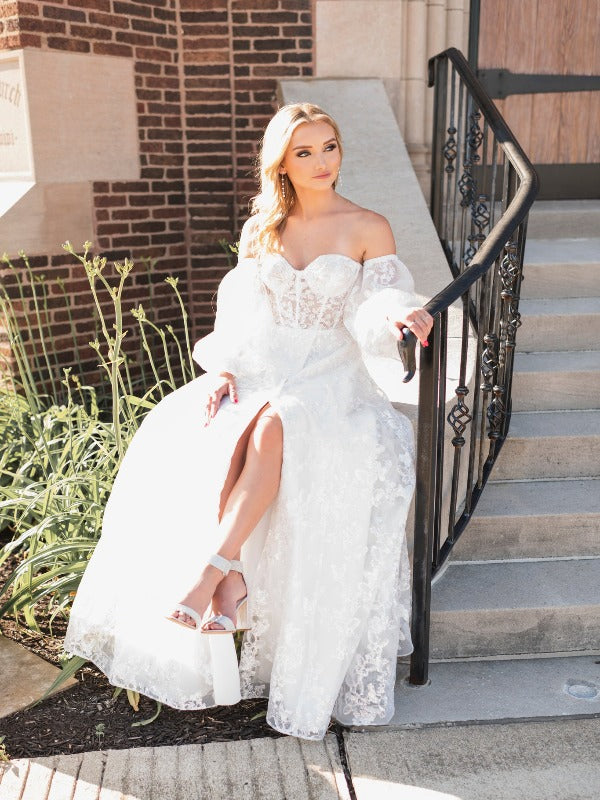 Bohemian Lace Wedding Gown